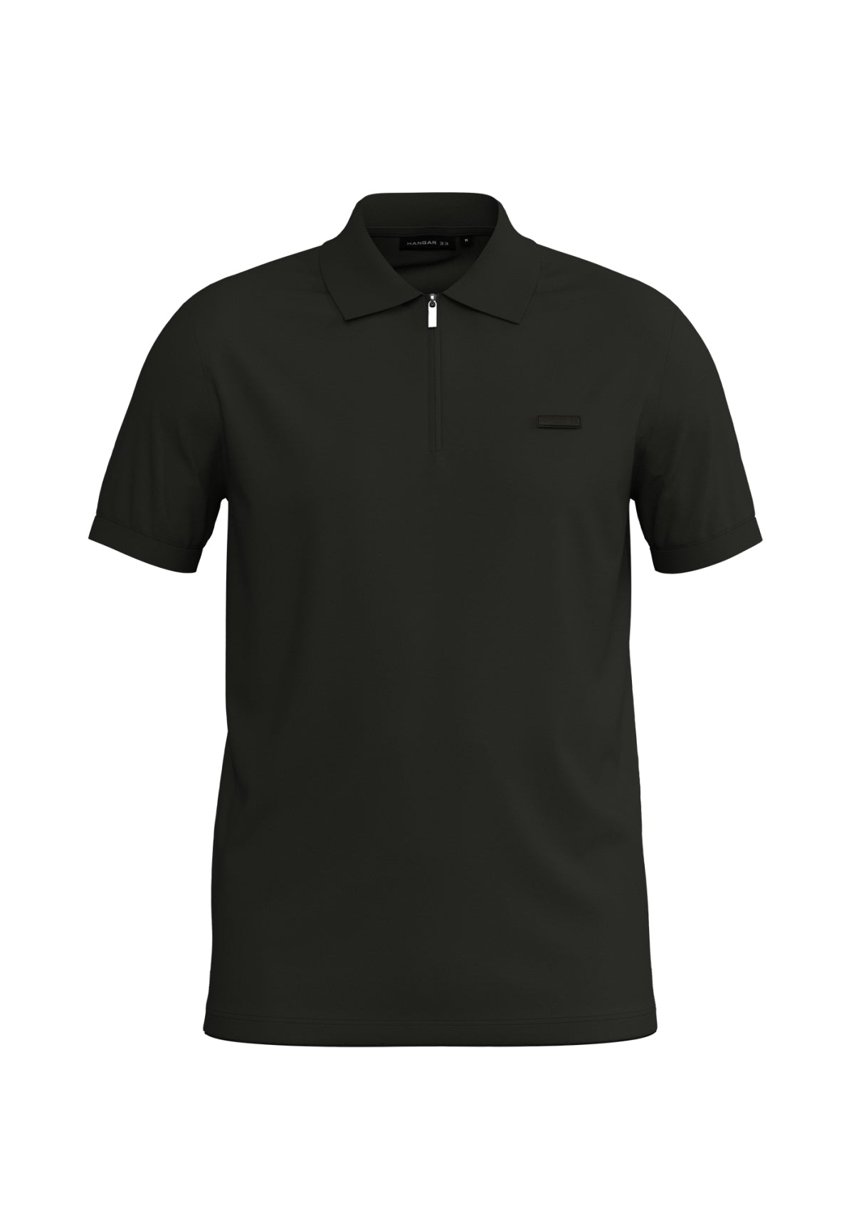 Polo Masculina Malha Manga Curta Com Zíper