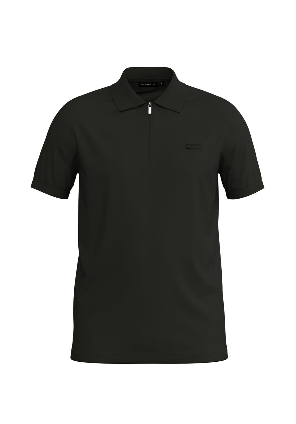 Polo Masculina Malha Manga Curta Com Zíper