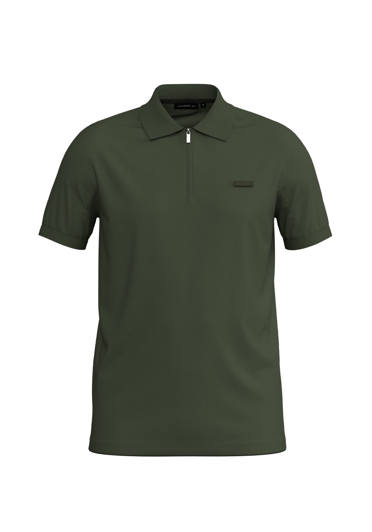 Polo Masculina Malha Manga Curta Com Zíper