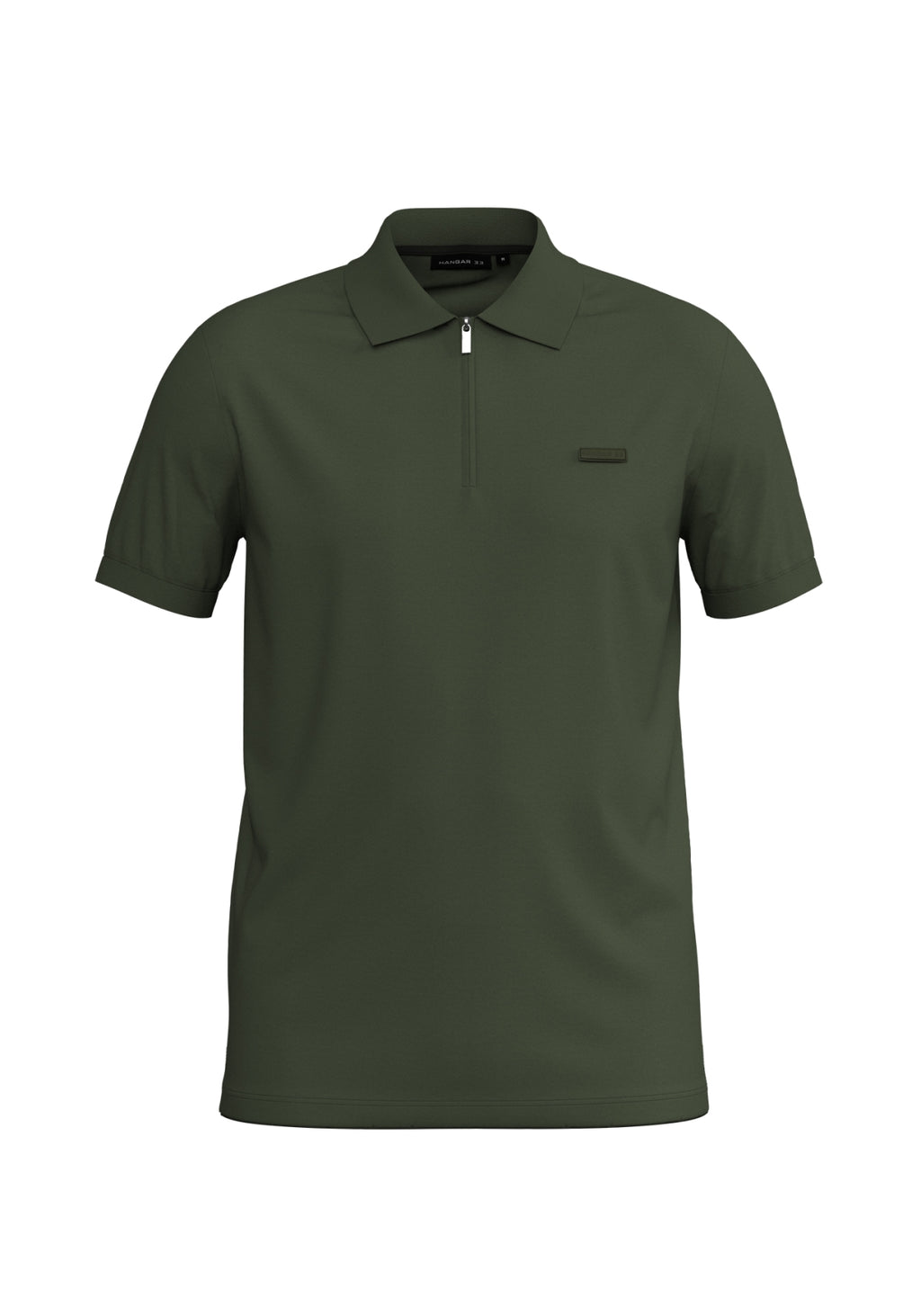 Polo Masculina Malha Manga Curta Com Zíper