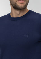 Camisa Blusão Masculina Básico Tricô Manga Longa Gola Redonda