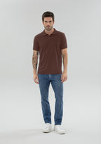 Camisa Polo Básica Masculina Pima Malha Manga Curta