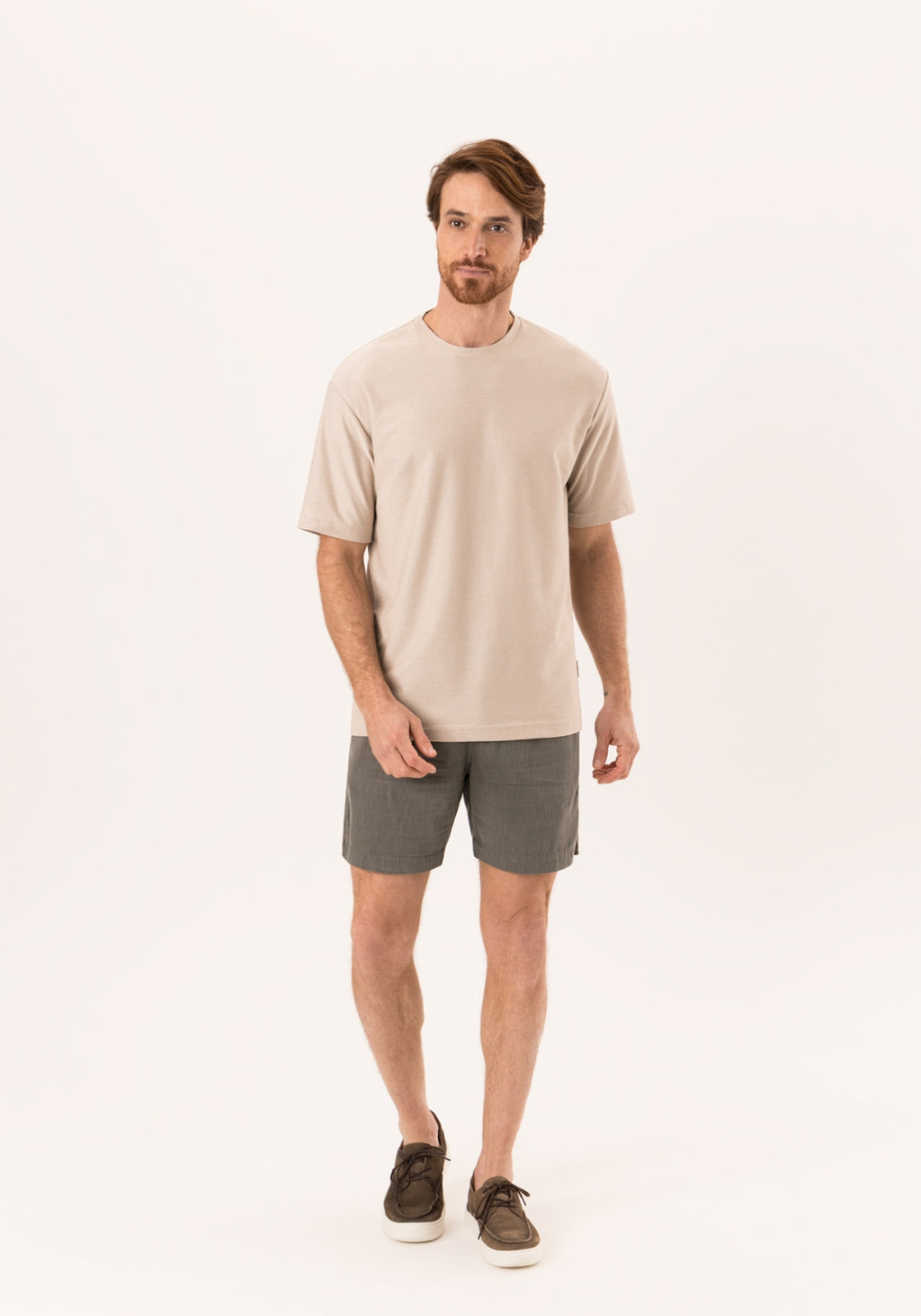 Camiseta Masculina Oversized Malha Texturizada De Algodão