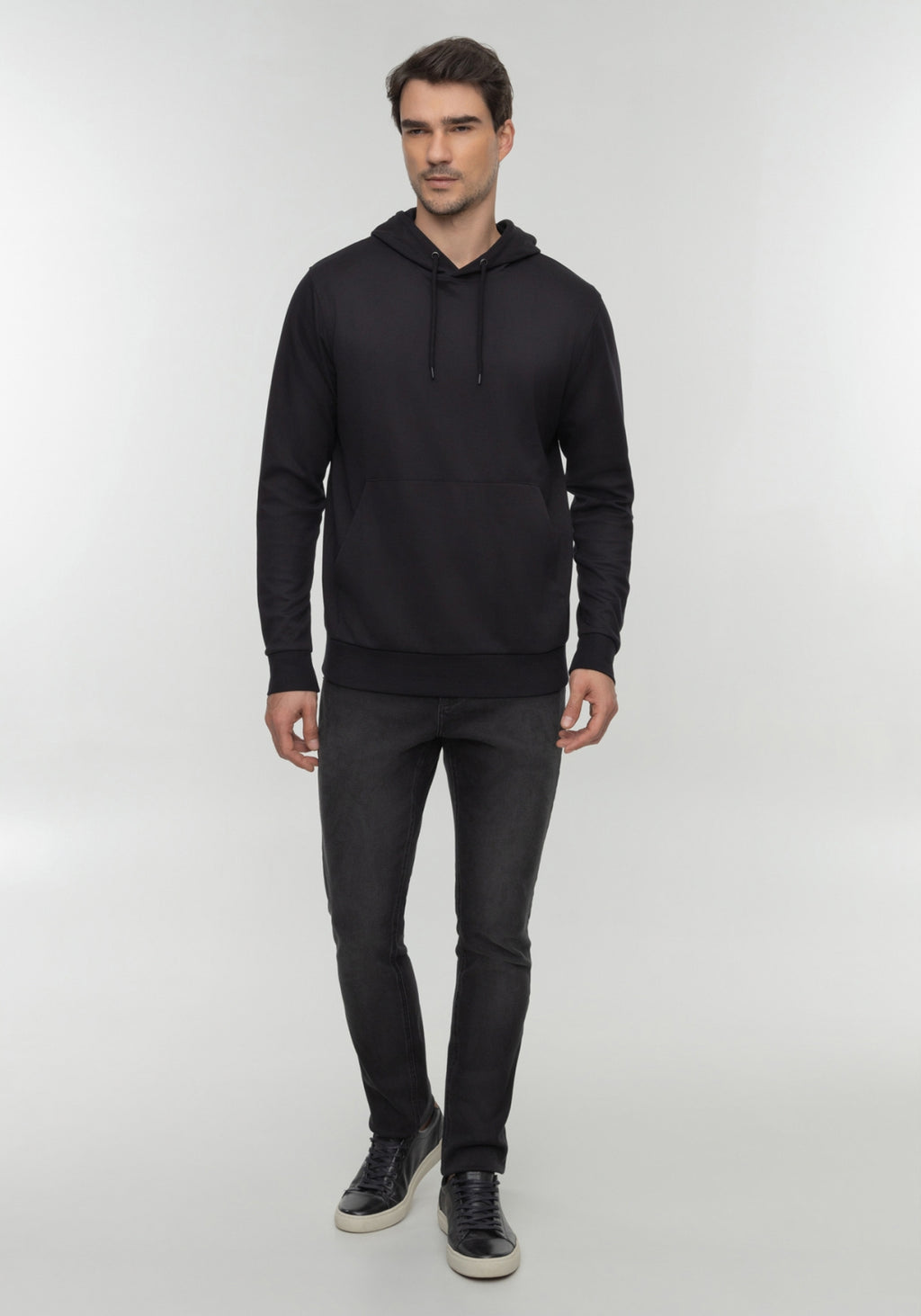 Blusa Malha Premium Canguru Capuz Regulável
