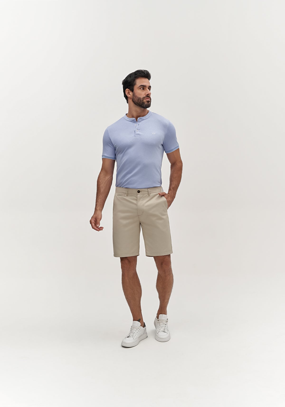 Bermuda Masculina Alfaiataria Básica Premium Slim