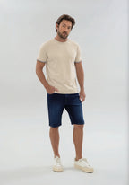 Bermuda Jeans Masculina Reta Radial Elastano Regular