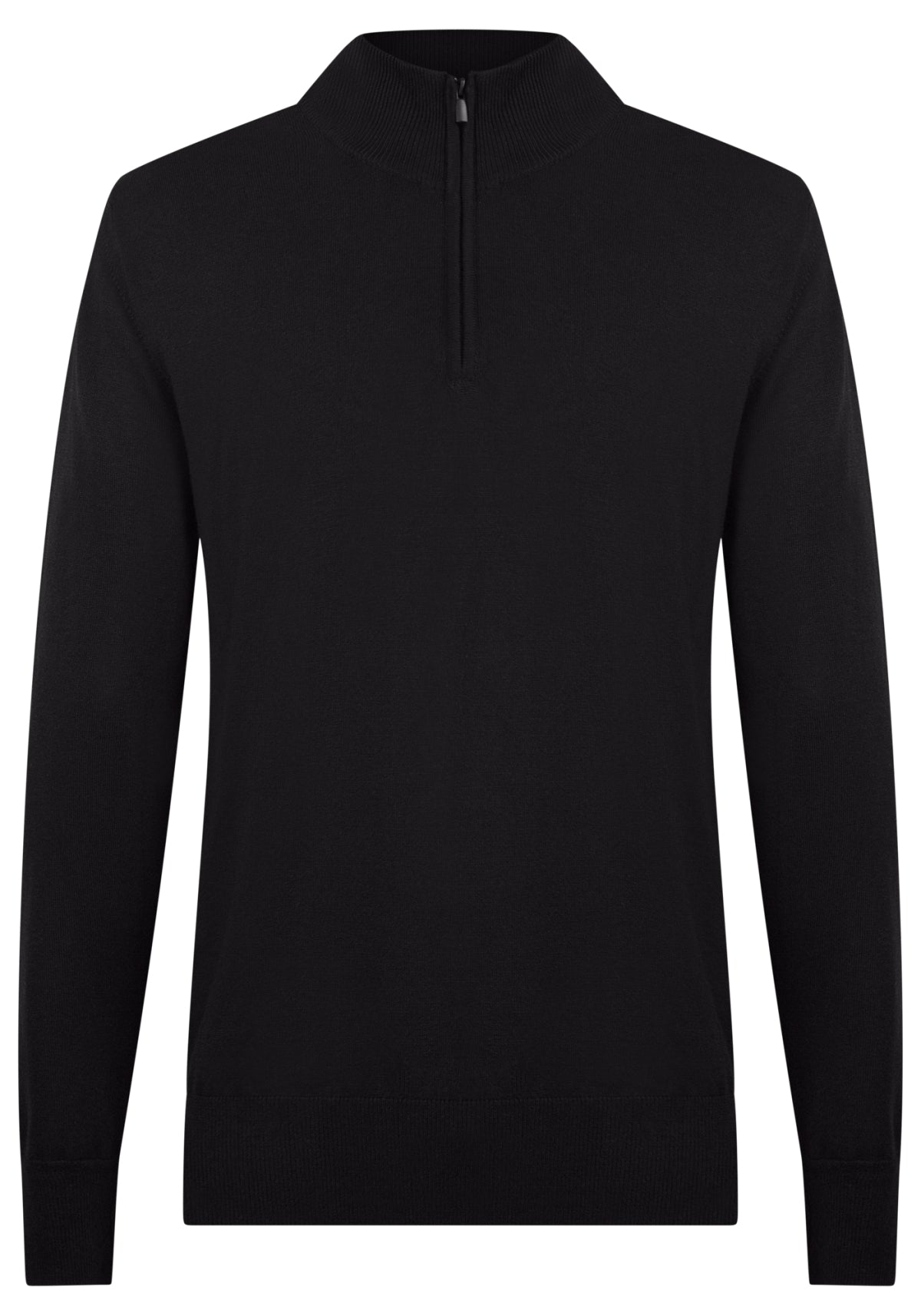 Blusão Manga Longa Gola Alta Malha Tricô Preto
