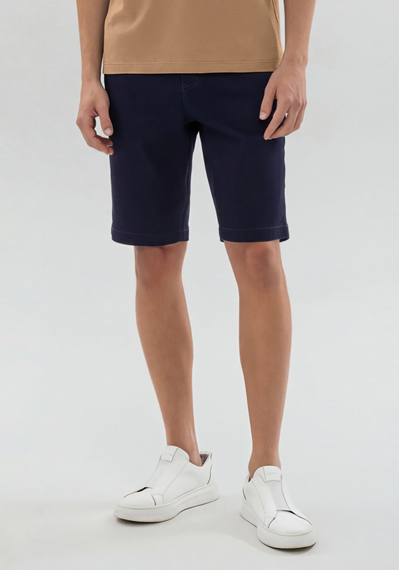 Bermuda Reta Radial Em Jeans Amaciado