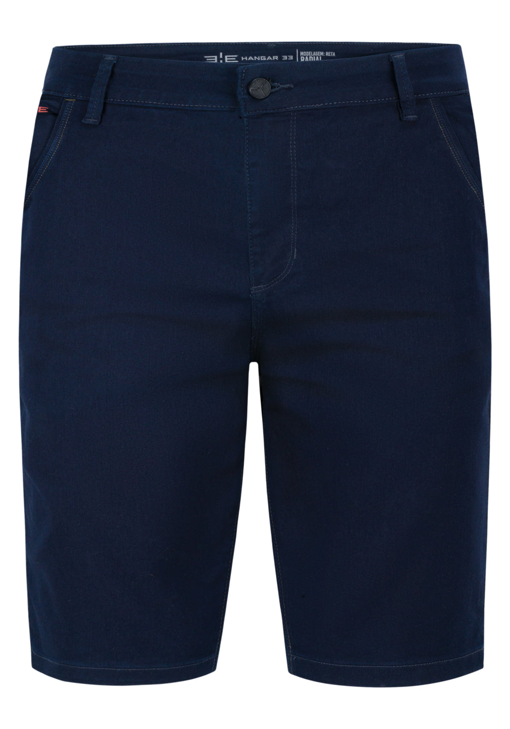 Bermuda Reta Radial Em Jeans Amaciado