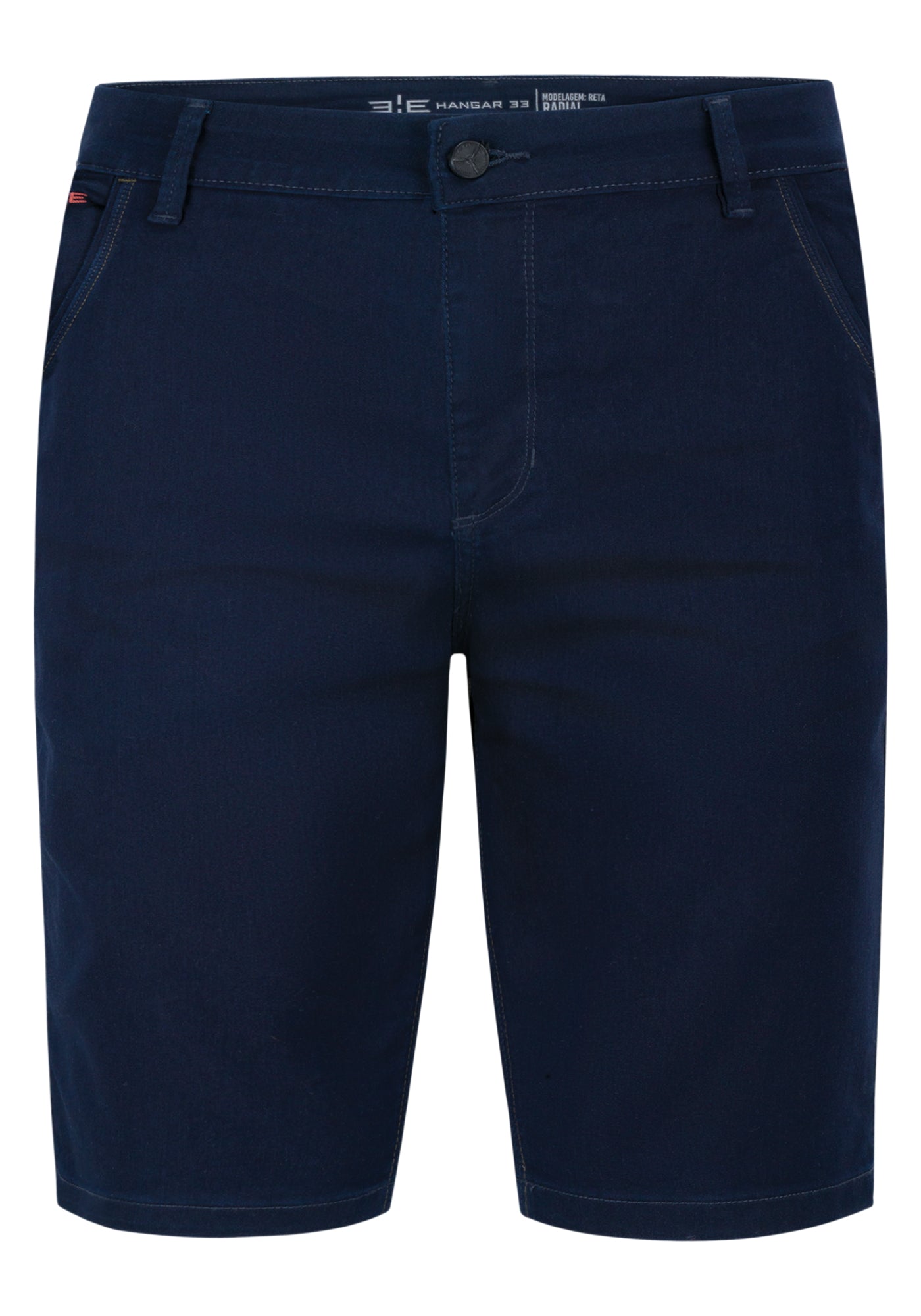 Bermuda Reta Radial Em Jeans Amaciado