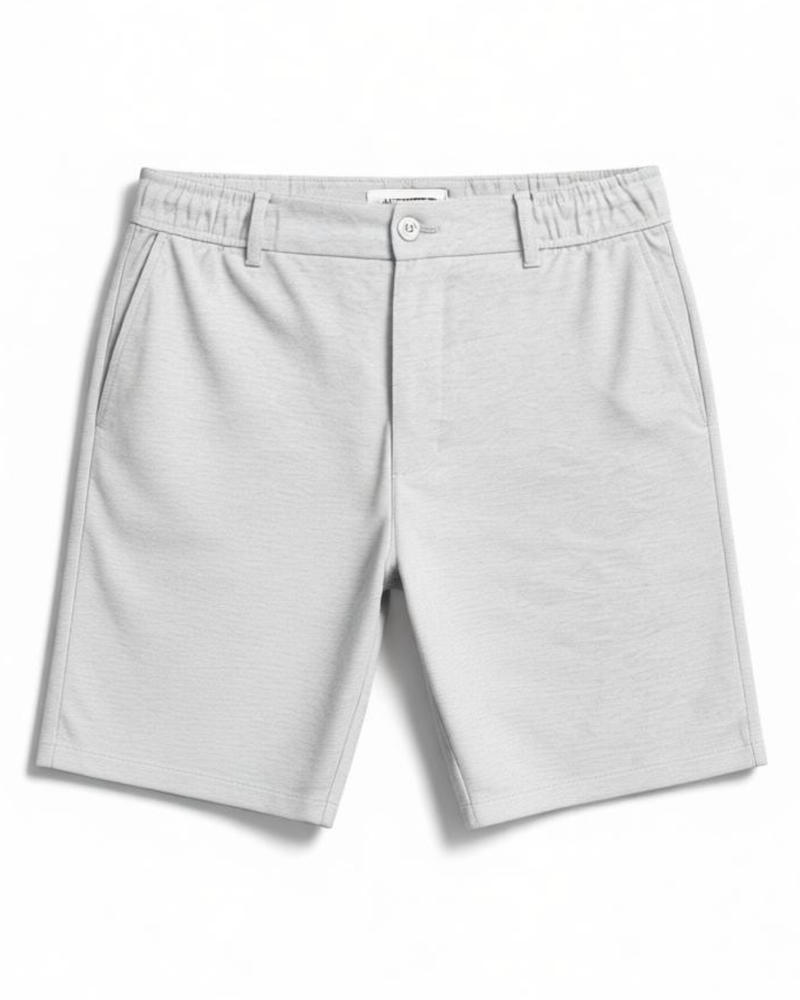 Bermuda Alfaiataria Masculina Malha Confortável Leve Cós Elastico Luxo