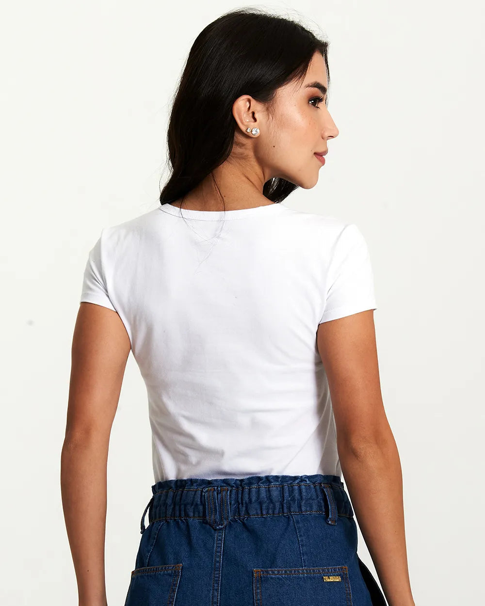 T-Shirt Básica Feminina Polo Wear Decote V