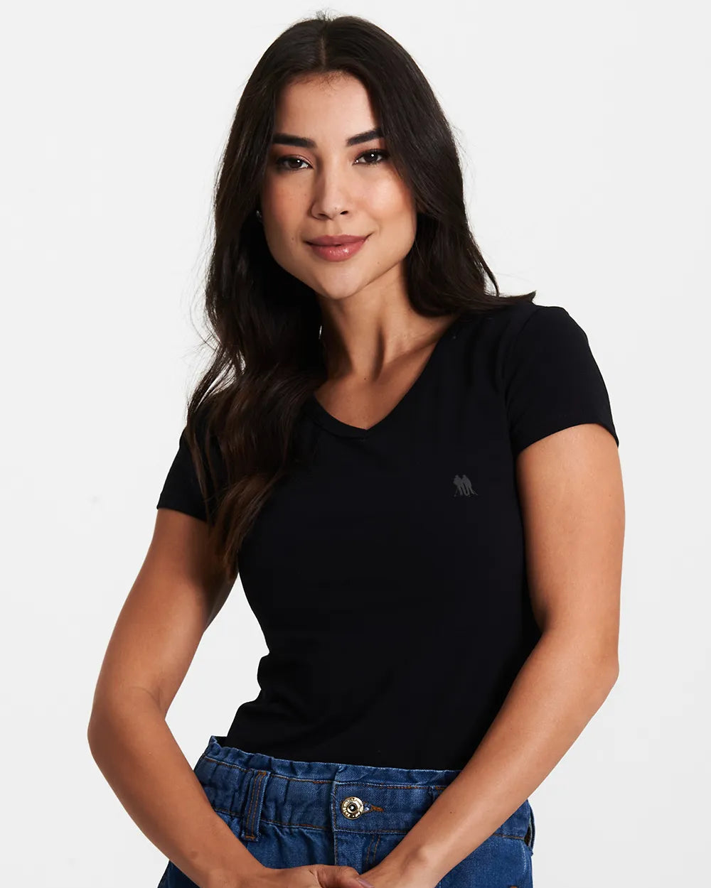 T-Shirt Básica Feminina Polo Wear Decote V