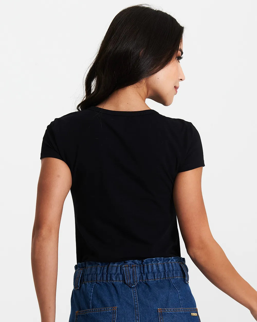 T-Shirt Básica Feminina Polo Wear Decote V